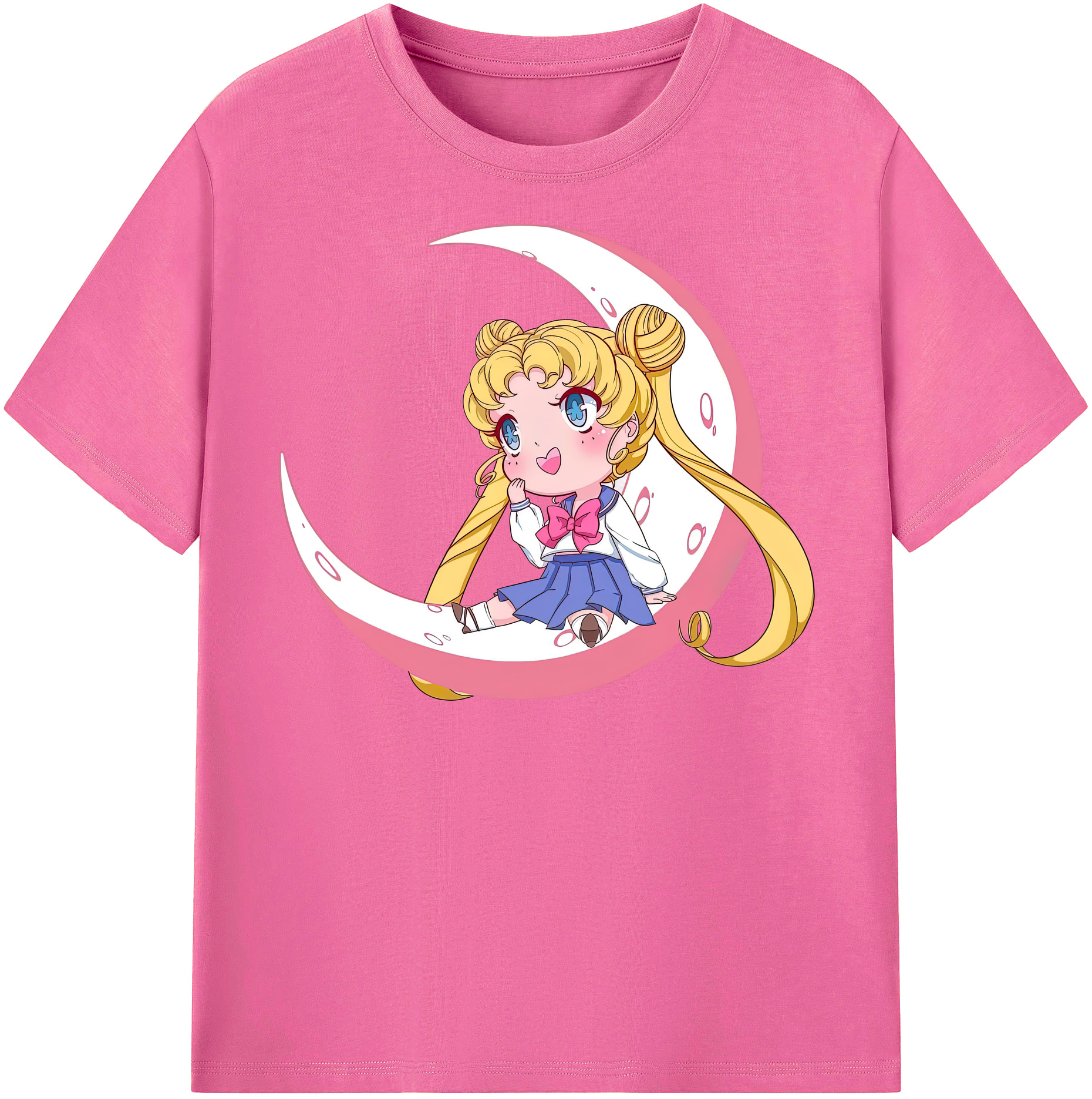 （画像用） 美少女戦士セーラームーン 愛野 美奈子 あいの みなこ Sailor Moon Aino Minako レディースカジュアルプリントTシャツ（綿100％）